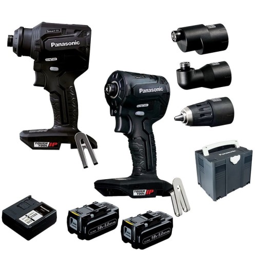 Panasonic PAEYC901LJ2G - Zestaw combo Wkrętarka EY1DD2 + zakrętarka udarowa EY1PD1