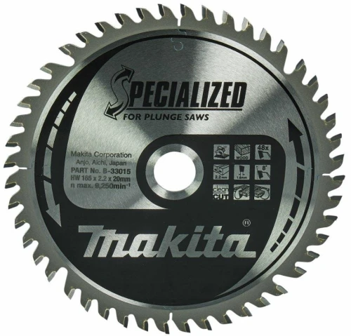 MAKITA B-33015 Piła tarczowa 165 x 2.2 x 20mm 48z do zagłebiarki SP6000