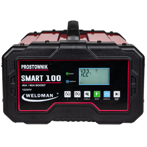 WELDMAN Smart 100 - Prostownik z rozruchem 12/24 V