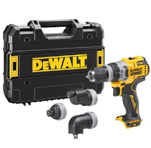 DEWALT DCD703NT - Akumulatorowa wiertarko-wkrętarka 12 V + 4 głowice