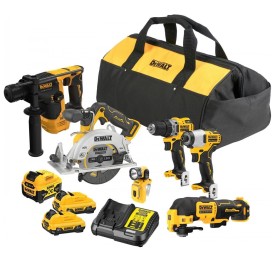 DEWALT DCK611P1D2 - Zestaw combo DCH072+DCS512+DCD701+DCF801+DCS353+DCL510