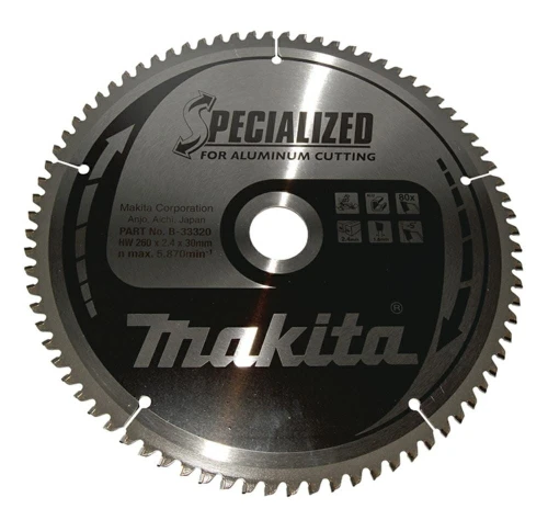 MAKITA B-33320 - Tarcza do aluminium 260x30x80z SPECJALIZED