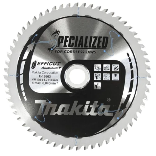 MAKITA E-16863 - Tarcza tnąca do Aluminium 190x30x60z EFFICUT