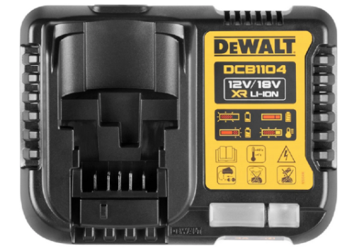 DeWalt DCB1104H2 - Zestaw zasilający 2x akumulator PowerStack 18V / 5.0 Ah + ładowarka DCB1104