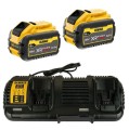 DeWalt DCB132X2 - Zestaw zasilający 2x akumulator 18/54V / 9/3 Ah + ładowarka dwuportowa DCB132