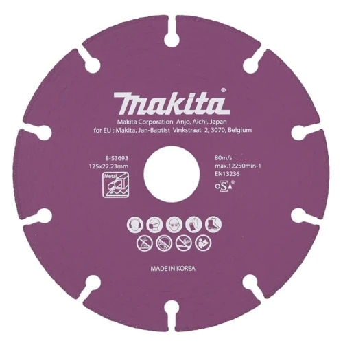 Makita B-53693 - Tarcza diamentowa 125x22.23mm SEGMENTOWA/UNIWERSALNA STAL, INOX, PVC, BETON, ZAPRAWA