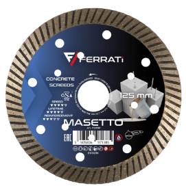 Ferrati MASETTO - Tarcza diamentowa tnąca Turbo do betonu 125x22.23 mm