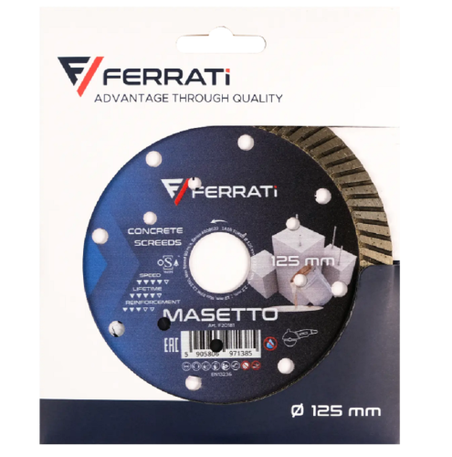 Ferrati MASETTO - Tarcza diamentowa tnąca Turbo do betonu 125x22.23 mm