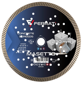 Ferrati MASETTO - Tarcza diamentowa tnąca Turbo do betonu 230x22.23 mm