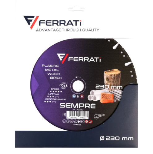 Ferrati SEMPRE - Uniwersalna tnąca tarcza diamentowa 230x22.23 mm
