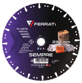 Ferrati SEMPRE - Uniwersalna tnąca tarcza diamentowa 230x22.23 mm