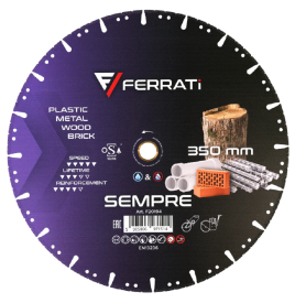 Ferrati SEMPRE - Uniwersalna tnąca tarcza diamentowa 350x25.4 mm