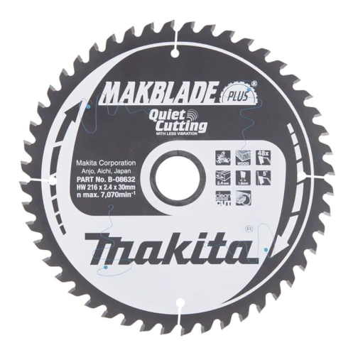 Makita B-08632 - Tarcza tnąca do drewna 216x30x48z MAKBLADE