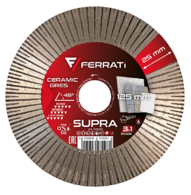 Ferrati SUPRA - Diamentowa tarcza tnąca i szlifująca do ceramiki i kamienia 125x22.23 mm