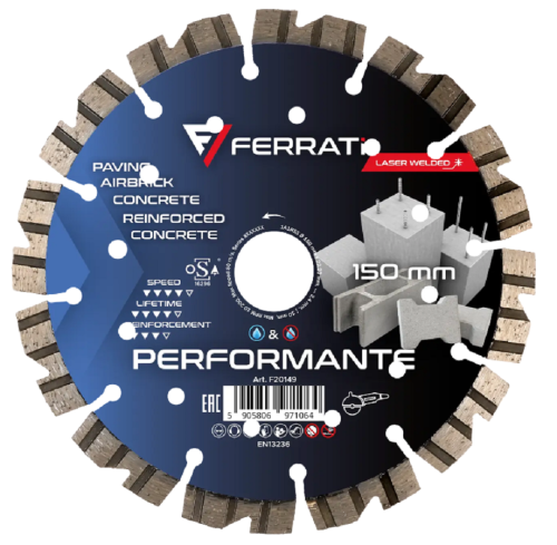 Ferrati PERFORMANTE - Diamentowa tarcza tnąca do betonu 150x22.23 mm