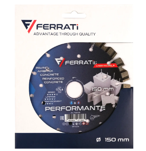 Ferrati PERFORMANTE - Diamentowa tarcza tnąca do betonu 150x22.23 mm