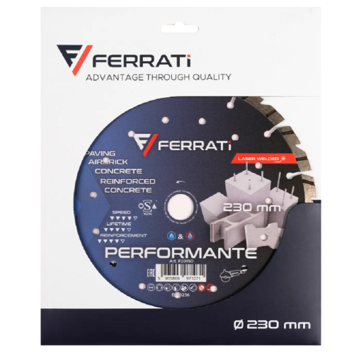 Ferrati PERFORMANTE - Diamentowa tarcza tnąca do betonu 230x22.23 mm