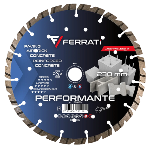 Ferrati PERFORMANTE - Diamentowa tarcza tnąca do betonu 230x22.23 mm
