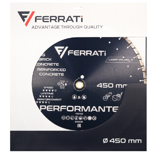 Ferrati PERFORMANTE - Diamentowa tarcza tnąca do betonu 450x25.4-F4 mm