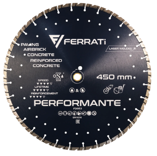 Ferrati PERFORMANTE - Diamentowa tarcza tnąca do betonu 450x25.4-F4 mm