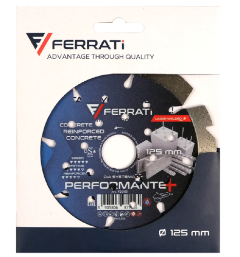 Ferrati PERFORMANTE+ - Diamentowa tarcza tnąca do betonu 125x22.23 mm