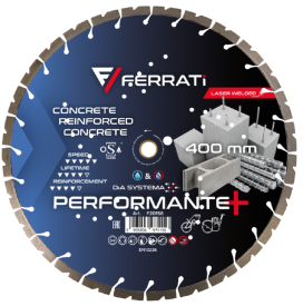 Ferrati PERFORMANTE+ - Diamentowa tarcza tnąca do betonu 400x25.4-F4 mm