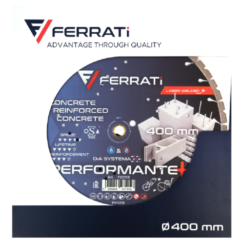Ferrati PERFORMANTE+ - Diamentowa tarcza tnąca do betonu 400x25.4-F4 mm