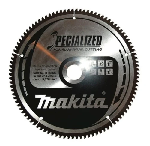 Makita B-33336 - Tarcza tnąca do aluminium 260x30x100z SPECJALIZED