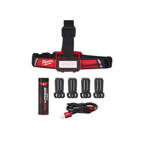 MILWAUKEE L4 HLRP-301 - Akumulatorowa latarka czołówka USB 600 lm 4 V 3.0 Ah