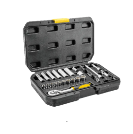 Topex 38d640- Zestaw kluczy nasadowych 1/4" HEX 46szt.