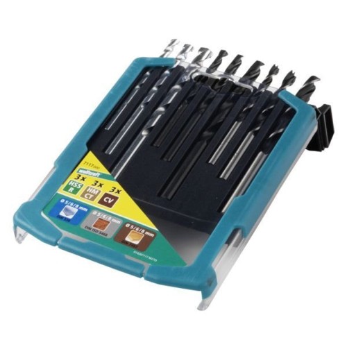 Wolfcraft WF7117000- Zestaw wierteł mieszanych: metal drewno kamień 5 - 8 mm 
