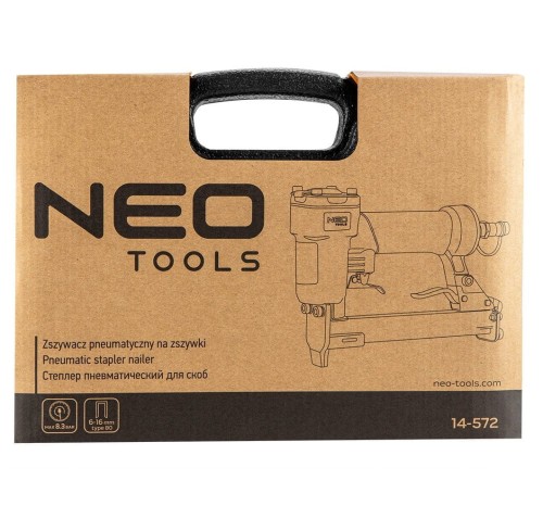 Neo Tools 14-572 - Zszywacz pneumatyczny 6-16 mm zszywki typ 80