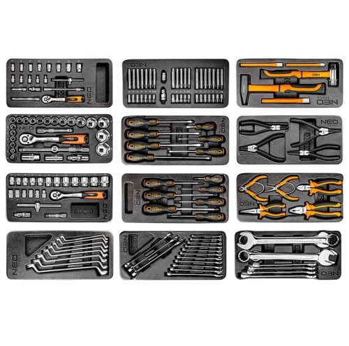 Neo Tools 84-222-12 - Szafka warsztatowa - 7 szuflad z osprzętem - 176 elementów