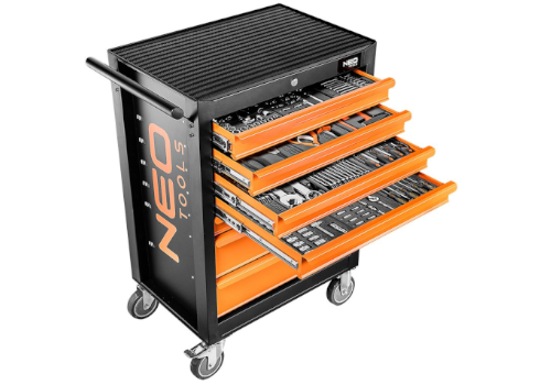 Neo Tools 84-222-12 - Szafka warsztatowa - 7 szuflad z osprzętem - 176 elementów