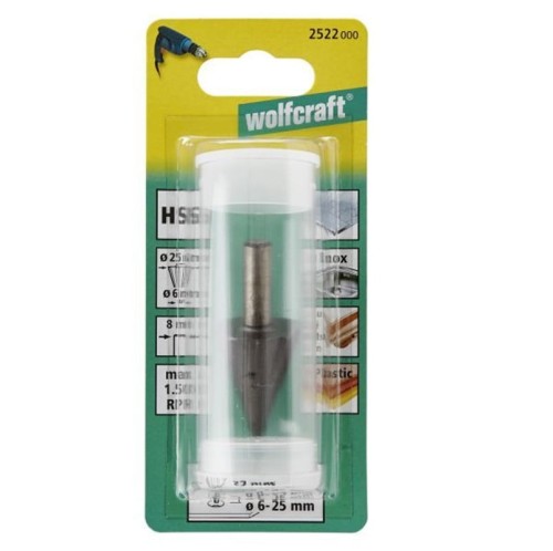 Wolfcraft WF2522000 - Frez do otworów 6 - 24 mm HSS trzpień 8 mm