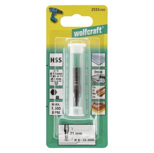 Wolfcraft WF2555000- Wiertło stopniowane HSS 6-8-10 mm