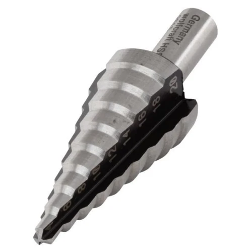 Wolfcraft WF2515000- Wiertło stopniowane HSS 4-20 mm trzpień 8 mm