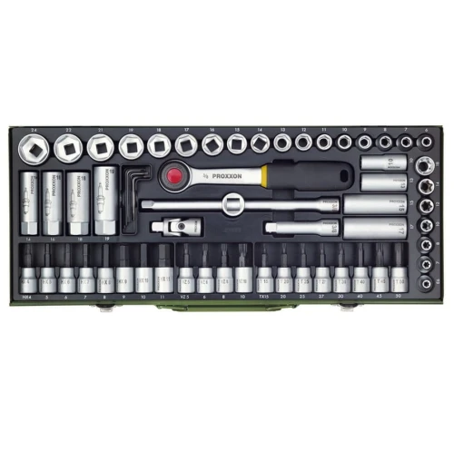 Proxxon PR23112 - Zestaw kluczy nasadowych 3/8'' - 65 elementów