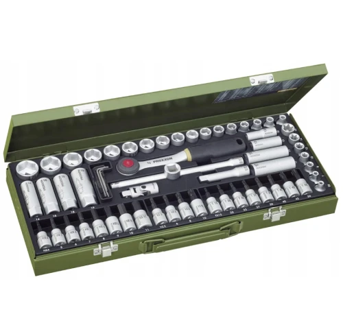 Proxxon PR23112 - Zestaw kluczy nasadowych 3/8'' - 65 elementów
