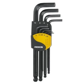 Proxxon PR23946 - Zestaw kluczy imbusowych do śrub HEX z uchwytem - 9 elementów