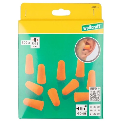 Wolfcraft WF4965000- Stopery do uszu - 36 db 300 sztuk