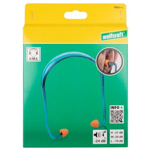 Wolfcraft WF4963000 - Stopery do uszu na pałąku 24 db