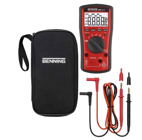 Benning BG044691 - Miernik uniwersalny BENNING MM 2-1 cyfrowy z akcesoriami