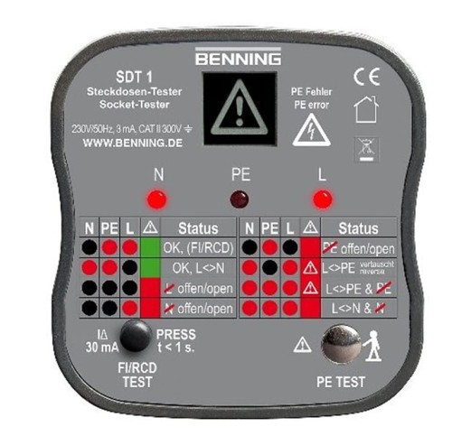Benning BG020053- Urządzenie do kontroli gniazd SDT1 Benning