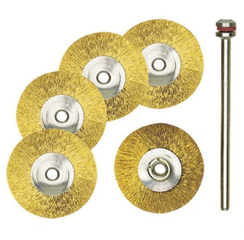 Proxxon PR28962 - Szczotki druciane 22 mm dyski mosiądz - 5 elementów