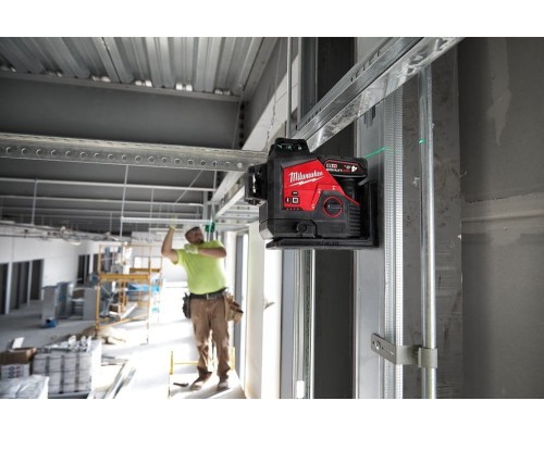 MILWAUKEE M12 3PL-0C - Laser 3-płaszczyznowy 360° akumulatorowy zielona wiązka