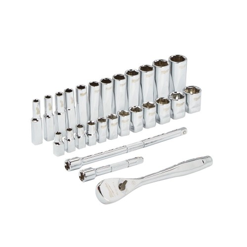 MILWAUKEE 4932464943 - Zestaw nasadek metrycznych 1/4" 28 cz