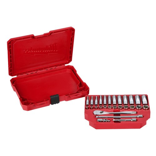 MILWAUKEE 4932464943 - Zestaw nasadek metrycznych 1/4" 28 cz
