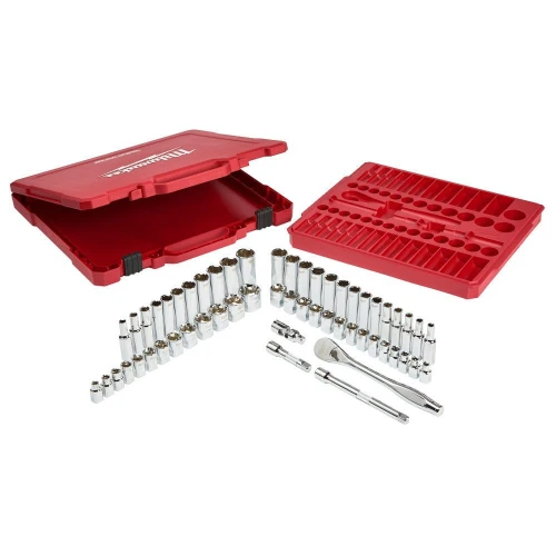 MILWAUKEE 4932464946 - Zestaw nasadek calowych-metrycznych 3/8" 56 cz