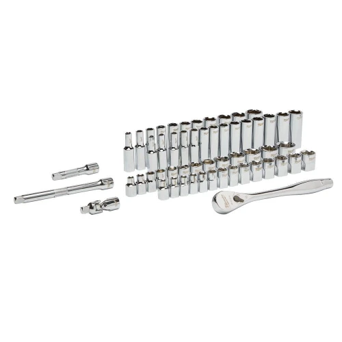 MILWAUKEE 4932464946 - Zestaw nasadek calowych-metrycznych 3/8" 56 cz